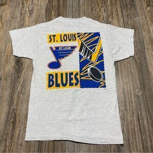 Vintage St. Louis Blues St Louis Arena 90S Medium Shirt Crazy Print Rare